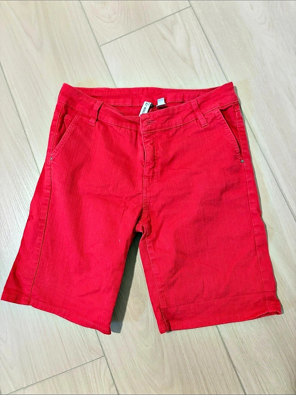 Mango Men's Flat Front Shorts in Red Size Medium
